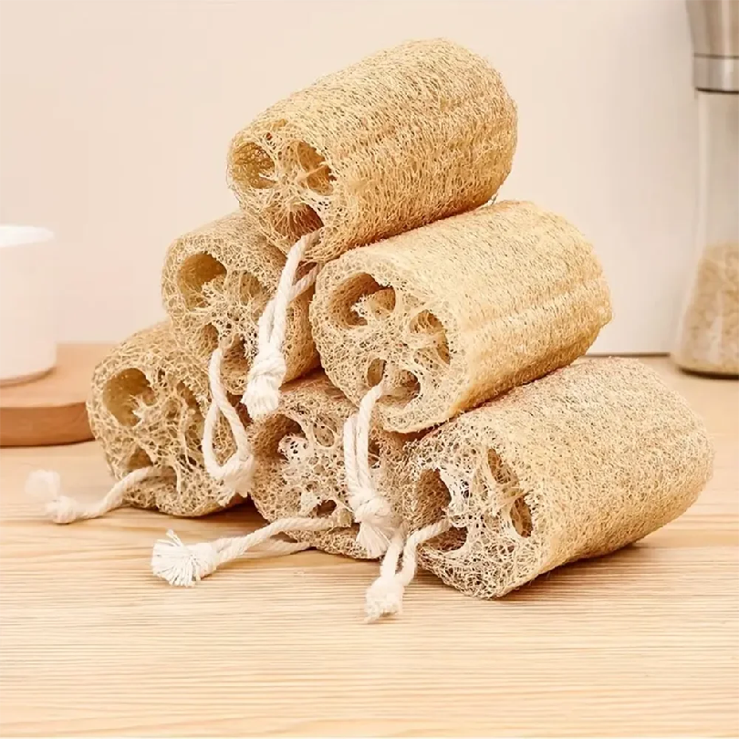 Body Loofah Natural - Natural Egyptian Loofah Exfoliating Body Scrubber,