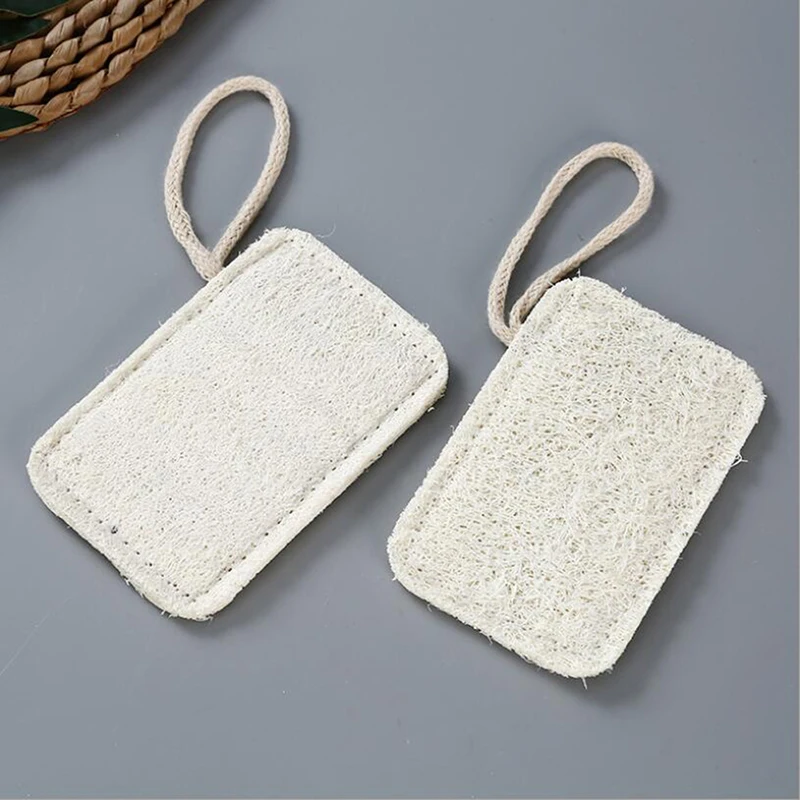 Body Loofah Natural - 1pcs Natural Loofah Sponge Exfoliating Facial