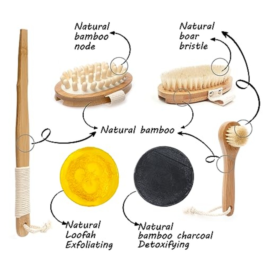 All Natural Soap and Dry Brush - Body Loofah Natural recension och pris