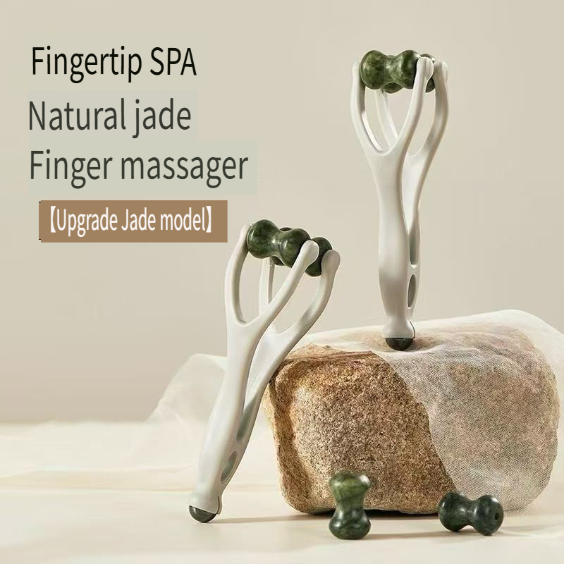 1pc Natural Jade Finger Massag - Spa Wellness Nature recension och pris