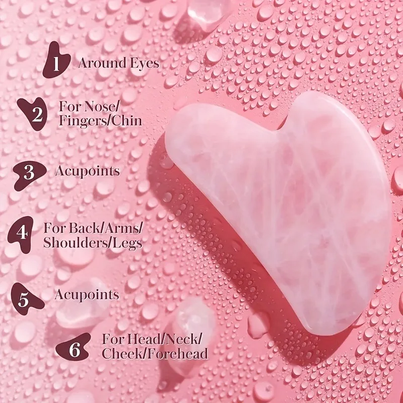 Natural Rose Quartz Heart Gua  - Spa Wellness Nature recension och pris